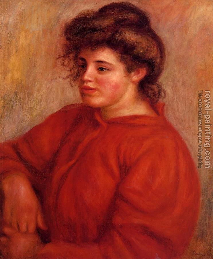 Pierre Auguste Renoir : Woman in a Red Blouse